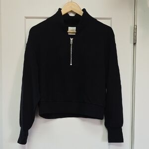 Varley Davidson Black Half-Zip Pullover Sweater